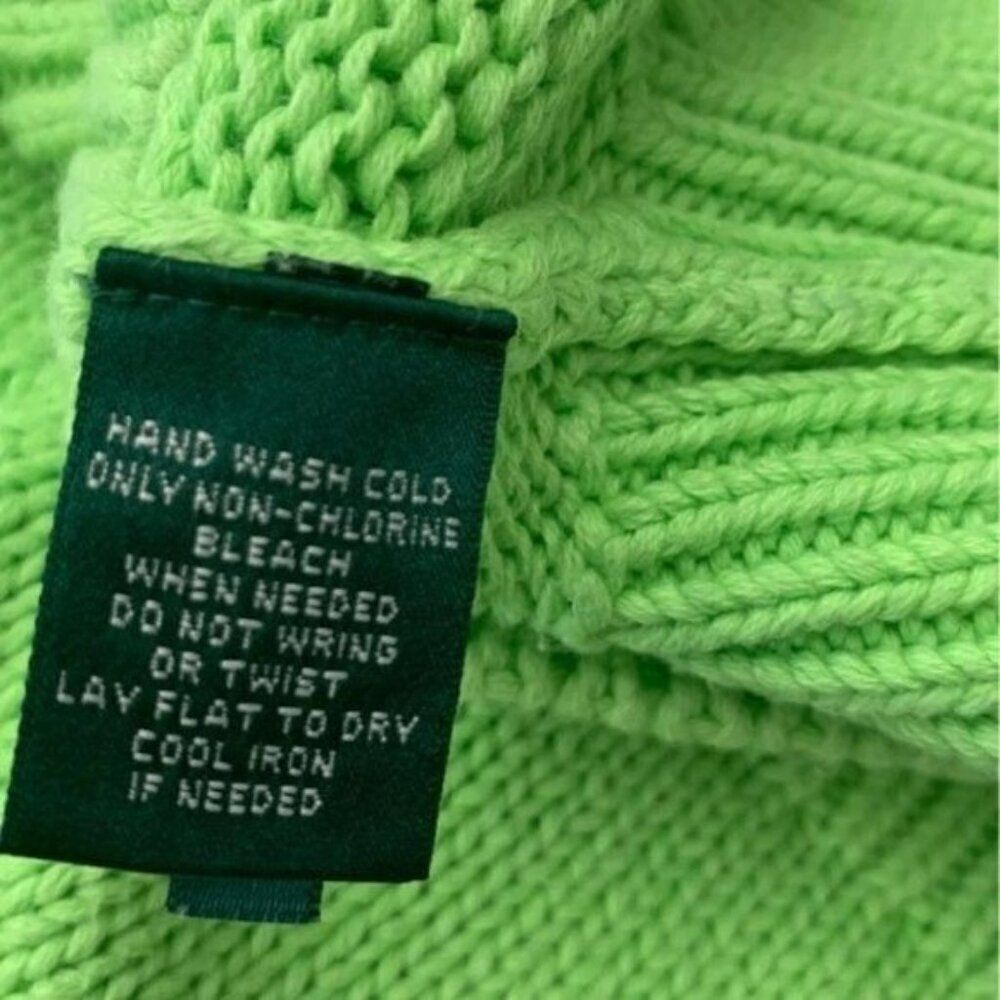 Ralph Lauren Active Women Green Long Sleeve Sweater Size M - Picture 8 of 8